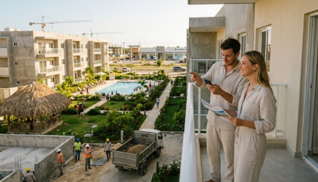 Investors viewing new property development projects